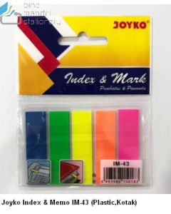 Foto Sticky Note Pesan Tempel Joyko Index & Memo IM-43 (Plastic,Kotak) merek Joyko