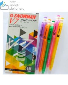 Pena Ballpoint type Snowman Ballpoint V-7 Semi Gel Black image