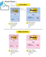 Contoh Alat Perlengkapan Kantor merk 3M Post-it , Gambar Produk 3M Post-it 654-1MP Sticky Note 76x76mm Millenial Pink harga 11500 di Toko Peralatan Sekolah Murah