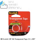 Katalog 3M Scotch harga murah & terjangkau, Image ATK Sekolah SIPLAH 3M Scotch CAT 144 Transparent Tape 1/2 x 450 inch harga normal 16000 di Distributor ATK Bina Mandiri Stationery