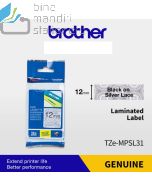 Macam macam perlengkapan Kantor Brother TZE-MPSL31 Black on Silver Lace Pattern 12mm P-touch Tape dan gambarnya