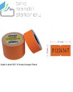 Contoh Kertas Tempel Harga Joyko Label LB-7 (1 baris,Orange Fluor) merek Joyko