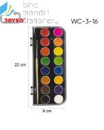 Contoh Cat Air Warna Padat Palet Bentuk Kosmetik Joyko Water Color WC-3-16 merek Joyko