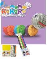 Contoh Kokoru Color Corrugated Paper Stripe Ichiro Kertas Craft Bergelombang merek Kokoru